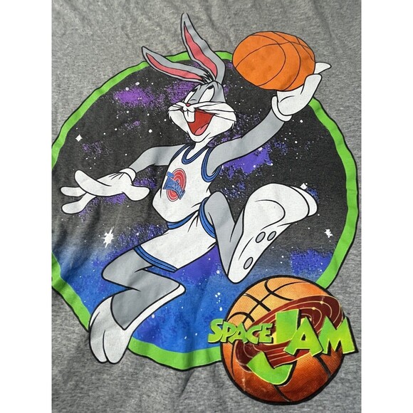 Space Jam Mens T-shirt Size‎ XL Vintage 90s reprint Throwback TUNE SQUAD JORDAN - Picture 2 of 7